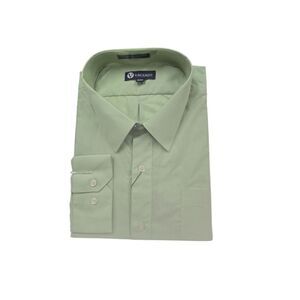 VALERIO MENS SAGE GREEN MODERN FIT LAYDOWN COLLAR DRESS SHIRT. VSI0
